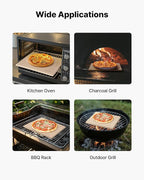 VEVOR Pizza Stone, 15 x 12 x 0.6 in Rectangular Cordierite Pizza Stone, Extra Large Baking Stone with Scraper, 1450℉ Heat-Resistant Bread Stone, for Kitchen Oven, Baking Bread & Pizzas, BBQ Grill