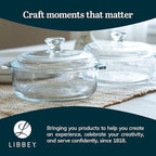 Libbey Baker's Basics 2 Piece Glass Dishes with Lids - Elegant Casserole Dishes for Oven with Lids - Versatile Baking Dish to Store Leftovers & More