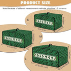 Shamrock Gnome Dog Print Toaster Oven Cover for St. Patrick's Day Decor, Checkered Pattern Microwave Cover for Kitchen Countertop Appliance Dust Protector Oven Accessories, Green, L
