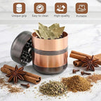 2.5" Manual Spice Grinder, Aluminum Alloy Seasoning Mill for Dry Kitchen Spices, Compact Handheld Grinder, Small Portable Kitchen Tool (Gold)
