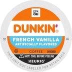 Dunkin' Donuts French Vanilla Flavored Coffee K-Cup, 10 ct