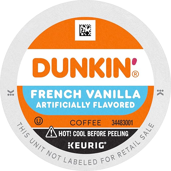 Dunkin' Donuts French Vanilla Flavored Coffee K-Cup, 10 ct