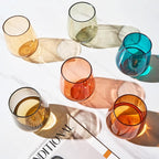 Khen European Style Shatterproof Tritan Stemless Wine Glasses, Acrylic Glass Drinkware, Unbreakable Colored, 6 - Set - BPA-free plastic, Reusable, Dishwasher Safe, All Purpose Glassware 15oz - (Muted)