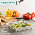 PLASTICPRO 10 Pack Disposable Aluminum Grill Liners Toppers Aluminum Foil Broiler Pans Durable Ribbed Grill Drip Pans 8.5x7