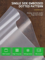 Syntus Vacuum Sealer Bags, 6 Pack 11" x 10' and 8" x 10' and 6" x 10' Commercial Grade BPA Free Bag Rolls, Food Vac Bags for Storage, Meal Prep or Sous Vide