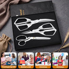 3PCS Heavy Duty Kitchen Scissors Set All Purpose - Stainless Steel Scissors Meat Scissors Dishwasher Safe Japanese Cooking Scissor for Food Paired with household tailor shears Gifts for Men Women