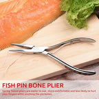 Fish Bone Pliers/Tweezers Stainless Steel Washable (Silver)