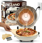 PIEZANO Crispy Crust Pizza Oven by Granitestone – 12 Inch Electric Pizza Oven Indoor Countertop Maker with Ceramic Stone Heats up to 800˚F for Delicious Stone Baked Pizzeria Style Pizza at Home