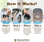 Almond Cow Nut Milk Maker Essentials Bundle - Includes Plant-Based Milk Maker, 60 fl oz Glass Pitcher with Lid & Spout, and 13” Cleaning Brush - DIY Nut Milk, Perfect Accessories for Homemade Nut Milk