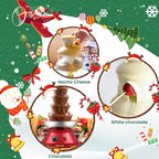 Chocolate Fountain Commercial Hot Chocolate Fondue Tower 5 Tier 7-Pound Large Capacity Stainless Steel Chocolate Melting Heating Machine for Nacho Cheese for Party Wedding (Flash Black)