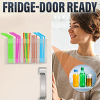 9.5" Large Acrylic Straw Holder for Cabinet Door with Stickers – Peel and Stick Straw Holder for Drawer, for Straws, Makeup Brushes, Kitchen Utensils – Includes Strong Adhesive Tape for Easy Mounting