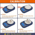 AccuWeight Digital Gram Scale with 300g/0.01g Small Pocket Coffee Scale with High Accuracy, Jewelry Scale with Tare and Calibration for Kitchen Food Scale