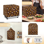 Meat Slicer Cover, Fit for Elite for Standard Meat Slicer, Dust-proof Meat Slicer Machine for Home Compatible with Food Slicer Commercial -16 L x 13 W x 13 H, Sunflower White Daisy Print