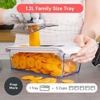 Fullstar Mandoline Slicer for Kitchen, Fruit Cutter, Cheese Grater, Cucumber Slicer, Veggie Spiralizer, Food Cutter & Kitchen Gadgets & Gifts with Safety Glove (6 in 1, Black)