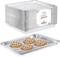 (200 Pack) 1/4 Size Cookie Sheet Baking Cake Pans l 12.8” x 8.9” Disposable Aluminum Foil Trays l Premium Heavy Duty Nonstick Baking Sheets Reusable