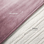 Electric Heated Blanket Full Size - 72"x84", Soft Flannel Heating Blanket, 10 Heating Levels, 1-12 H Auto Shut Off, Breathable Warm and Washable for Bed, Purple