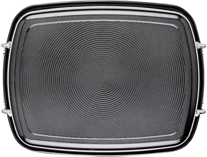 Circulon Ultra-Lasting Nonstick Roasting Pan with Rack, Roaster Pan with Easy Serve Rack, 17-Inch x 13-Inch, Black