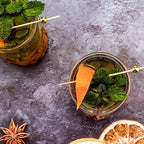 Tiki Glasses Set of 6 - Highball Glasses - 17 oz Cocktail Water Glass for Tropical Bar - Hawaiian Party Drinking Glass