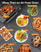 Nuwave Bravo Pro Smart Air Fryer Toaster Oven Combo, Airfryer Convection Oven Countertop, 10-in-1 Functions with Quicker & Even Crisp Technology, 1800W, 50-450°F, PFAS-Free, 21QT, Black