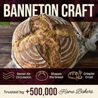 Superbaking 2 pcs Banneton Bread Proofing Basket, 9" Splinter-Free Round Rattan Bread Basket with Liners, Sourdough Starter Kit, Sourdough Bread Baking Supplies & Sourdough Kit, Bread Making Tools