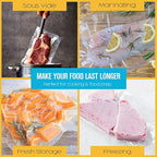 Houseables Vacuum Sealer Bags for Food, Vacuum Seal Bags, Food Saver Rolls 11 Inch, 50FT, 2 Pack, Large, Sealer Rolls, Sous Vide, Vac Airtight Storage, Vaccum Sealed, Store a Meal, Microwave & Freezer