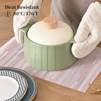 Leetaltree Misty Rose Placemats Set of 12 - Heat Resistant Non-Slip Place mats for Dining Table, Washable Durable PVC Vinyl Woven Table Mats（Misty Rose, 12）