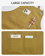 Syntus Apron for Men Women, Adjustable Cooking Kitchen Chef Aprons with 2 Pockets, Cotton/Polycotton/Polyester