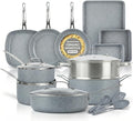 Granitestone Ceraluxe 20 Pc Ceramic Cookware Set Nonstick, Complete Pots and Pans Set Non Stick for Kitchen with Bakeware, Utensils & Steamer, Non Toxic Made Without PFOA PFOS, Oven & Dishwasher Safe