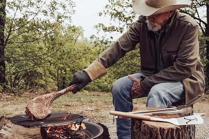 Y Yellowstone BBQ Tool Set - 2 Piece Spatula & Tongs, Grilling Utensils Set, Stainless Steel Barbecue Accessories for Outdoor Grill, Grill Gift for Men, Authentic Yellowstone Merchandise