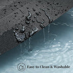 Leetaltree Black Frame Placemats Set of 4 - Heat Resistant Non-Slip Place mats for Dining Table, Washable Durable PVC Vinyl Woven Table Mats（Black Frame, 4）