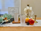 KLIFA- ASPEN- 17.6 ounce, Set of 6, Acrylic Vintage Drinking Glasses, Shatter-proof Highball, BPA-Free, Stackable Plastic Drinkware, Dishwasher Safe Cups, Clear