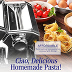 Nuvantee Pasta Maker with 7 Adjustable Thickness Settings - 2 in 1 Noodle Maker with Rollers and Cutter, Make Spaghetti, Fettuccini, Lasagna, & More