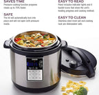 Zavor LUX Edge 6 Quart Programmable Electric Multi-Cooker: Pressure Cooker, Slow Cooker, Rice Cooker, Yogurt Maker, Steamer and more - Stainless Steel (ZSELE02)