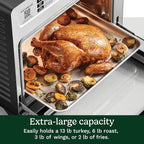 Cuisinart 15-in-1 Extra-Large Digital Air Fryer Oven with 9"x13" 2-in-1 Pan, Air Fry 4 Lbs of Wings, Cook a 13 Lb Turkey or 5+ Lb Chicken, Toast 9 Slices of Bread, and Bake a 13" Pizza, TOA-112