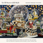 MACKENZIE-CHILDS Snow Globe, Light-Up Musical Christmas Decor for Living Room, Dashing Through The Snow