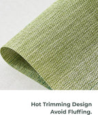 Leetaltree Gradient Green Woven Placemats Set of 4 - Heat Resistant Non-Slip Place mats for Dining Table, Washable Durable PVC Vinyl Woven Table Mats(Gradient Green, 4)
