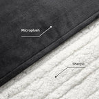 Electric Heated Blanket King Size - 90"x100", Soft Flannel Heating Blanket, 10 Heating Levels, 1-12 H Auto Shut Off, Breathable Warm and Washable for Bed, Dark Grey