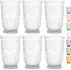 Yungala Clear Highball Glasses Set of 6 Tall Drinking Glasses 10 oz