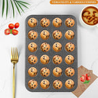 Walooza Mini Muffin & Cheesecake Pan, Nonstick 24, Toast Oven Baking Supplies