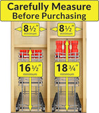 LYNK PROFESSIONAL® Élite™ Pull Out Spice Rack Organizer for Inside Kitchen Cabinets - 6" x 21" - Slide Out Drawer – Wood/Chrome Sliding Spice Organization for cabinet - Spice Racks - 6 Tier