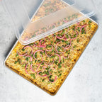 Nordic Ware Extra Large High-Sided Baking Pan, 21.1 x 15 x 2 inches, XL Big baking pan Natural Uncoated Aluminum, Reinforced Steel Rim Prevents Warping, Big Batch with Lid