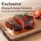 SMIRLY Walnut Wood Cutting Boards for Kitchen, Set of 2 Large - Small, Walnut Wooden Cutting Board Set with Deep Juice Grooves, Non Toxic Serving Tray