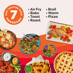 Instant Pot No Preheat Required* 4-Slice Air Fryer Toaster Oven with InstantHeat Technology, 7-in-1, Air Fry, Bake, Toast, Roast, Broil, Warm, and Make Pizza