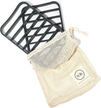 The Silicone Kitchen Silicone Roasting Rack Pan Extra Large, Dishwasher Safe, BPA Free, Non-Toxic, 7 in by 10.75 in, Navy, 2 Pack