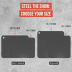 Chef Pomodoro Pizza Steel for Oven 14 Inch 1/4 Inch Thick, Baking Steel for Oven, Grill, Sourdough Bread, Baking Stone for Oven With Lifting Holes 14" X 12" (35.6 x 30.5 cm)