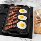 Amazon Basics Pre-Seasoned Cast Iron Reversible Rectangular Grill/Griddle, Black, 20 x 10.63 x 0.98 inch