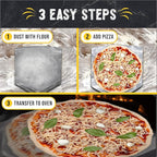 Checkered Chef Pizza Peel - Extra Large, Stainless Steel Metal Pizza Paddle with Folding Handle, Outdoor Pizza Oven Accessories - 13 Inch x 15 Inch