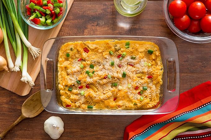 Pyrex Easy Grab 2-Qt Glass Baking Dish with Lid, Tempered Glass Baking Dish with Large Handles, Non-Toxic, BPA-Free Lid, Dishwashwer, Microwave, Freezer and Pre-Heated Oven Safe