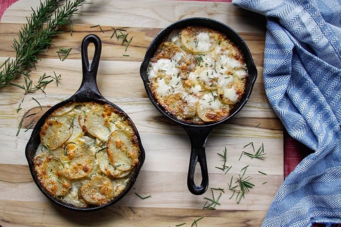 Lodge Seasoned Cast Iron Skillet - PFAS-Free, Non-Toxic Cookware - Use with an Oven, Stove, Grill, or Campfire - Naturally Non-Stick & Oven Safe - 6.5 Inches
