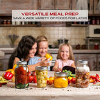 Wide Mouth Canning Lids, 50-Pack – Create Airtight Seals on Mason Jars to Preserve Food for Meal Prep & Emergency Food Storage – 3.4 In. Metal Lids with Silicone Seals – Canning Supplies by FORJARS